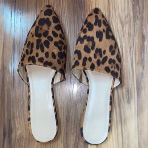 Animal print shoes, size 8.